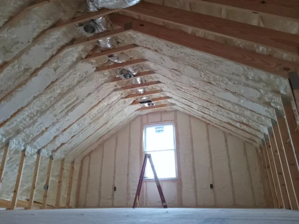 Spray foam roofing application for Crawl Space Insulation project in Parsons